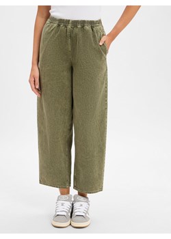 american vintage Dżinsy - Uzatown Kobiety Bawełna oliwkowy marmurkowy ze sklepu vangraaf w kategorii Jeansy damskie - zdjęcie 185777785