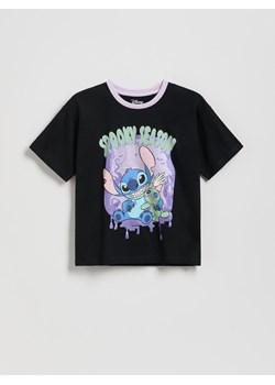 Reserved - T-shirt Lilo i Stitch - czarny ze sklepu Reserved w kategorii Bluzki dziewczęce - zdjęcie 185778409