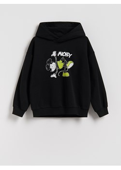 Reserved - Bluza Mickey Mouse z kapturem - czarny ze sklepu Reserved w kategorii Bluzy chłopięce - zdjęcie 185778749