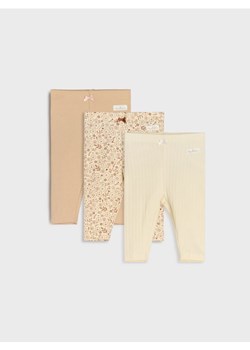 Sinsay - Legginsy 3 pack - kremowy ze sklepu Sinsay w kategorii Odzież dla niemowląt - zdjęcie 185779409