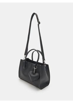 Sinsay - Torebka shopper z imitacji skóry - czarny ze sklepu Sinsay w kategorii Torby Shopper bag - zdjęcie 185779477
