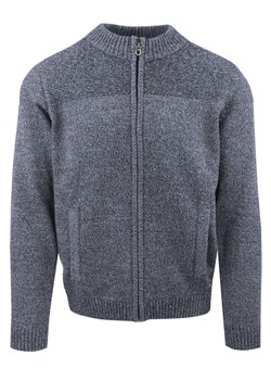 Sweter Męski - Lasota - Rozpinany (Kardigan) - Popielaty Melanż, Kieszenie SWLSTAgrzegorzPOPIEL ze sklepu JegoSzafa.pl w kategorii Swetry męskie - zdjęcie 185781129