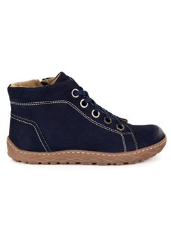 Buty barefoot zimowe damskie skórzane ocieplane 1299 granatowe ze sklepu butyolivier w kategorii Półbuty damskie - zdjęcie 185781187