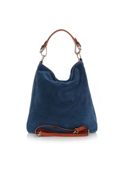 Uniwersalna Torebka ze Skóry Ażur Granatowa ze sklepu PaniTorbalska w kategorii Torby Shopper bag - zdjęcie 185782647