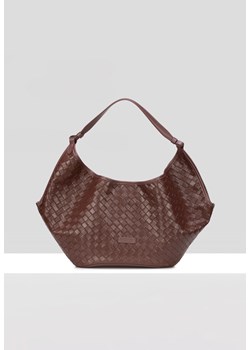 Brązowa pleciona torba na ramię ze sklepu Molton w kategorii Torby Shopper bag - zdjęcie 185784487
