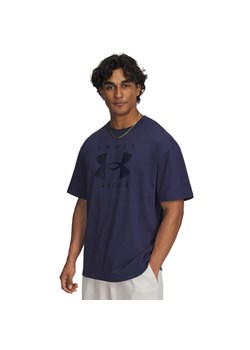 Męski t-shirt z nadrukiem Under Armour UA M Hw Os Branded Ss - granatowy ze sklepu Sportstylestory.com w kategorii T-shirty męskie - zdjęcie 185785029