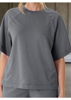 Sinsay - Bluza z krótkim rękawem soft touch - niebieski ze sklepu Sinsay w kategorii Bluzy damskie - zdjęcie 185787306