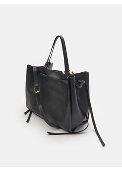Sinsay - Torebka shopper z imitacji skóry - czarny ze sklepu Sinsay w kategorii Torby Shopper bag - zdjęcie 185787378