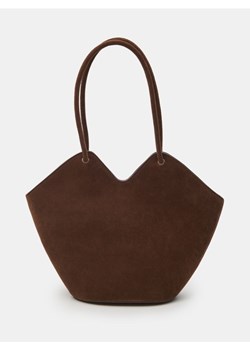 Sinsay - Torebka shopper z imitacji zamszu - brązowy ze sklepu Sinsay w kategorii Torby Shopper bag - zdjęcie 185787388