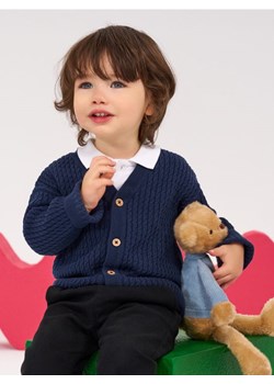 Sinsay - Sweter w serek zapinany na guziki - granatowy ze sklepu Sinsay w kategorii Bluzy i swetry - zdjęcie 185787397