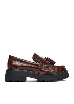 Loafersy Gino Rossi EO-HOX-12036 Brązowy ze sklepu eobuwie.pl w kategorii Lordsy damskie - zdjęcie 185788778