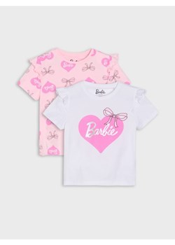 Sinsay - Koszulki 2 pack Barbie - biały ze sklepu Sinsay w kategorii Bluzki dziewczęce - zdjęcie 185790965