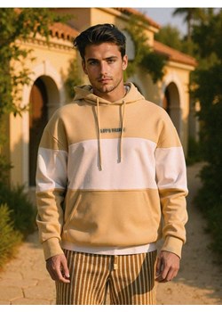 Sinsay - Bluza colorblock - beżowy ze sklepu Sinsay w kategorii Bluzy męskie - zdjęcie 185791055