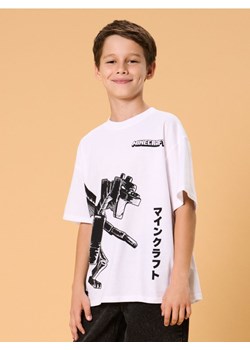 Sinsay - Koszulka oversize Minecraft - biały ze sklepu Sinsay w kategorii T-shirty chłopięce - zdjęcie 185791059