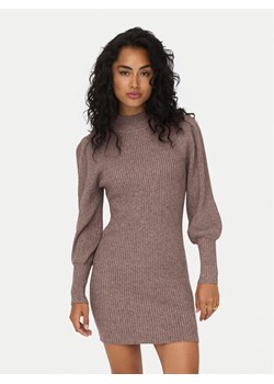 ONLY Sukienka dzianinowa Katia 15232502 Brązowy Comfort Fit ze sklepu MODIVO w kategorii Sukienki - zdjęcie 185792845