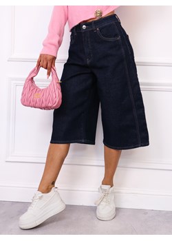 SZORTY JEANSOWE BERMUDY BAGGY- GRANATOWE ze sklepu olika.com.pl w kategorii Szorty - zdjęcie 185794997