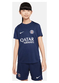 Dzianinowa koszulka piłkarska z krótkim rękawem dla dużych dzieci Nike Dri-FIT Paris Saint-Germain Academy Pro - Niebieski ze sklepu Nike poland w kategorii T-shirty chłopięce - zdjęcie 185795628