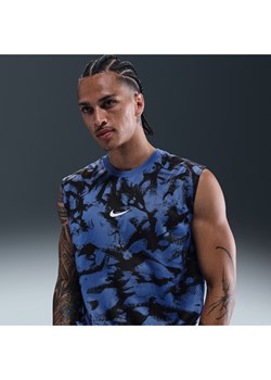 Męski T-shirt treningowy bez rękawów Dri-FIT Nike - Niebieski ze sklepu Nike poland w kategorii T-shirty męskie - zdjęcie 185795685