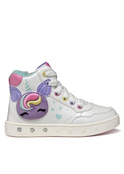 Sneakersy Geox J Skylin J568WD 0NFKN C0653 D Biały ze sklepu eobuwie.pl w kategorii Buty sportowe dziecięce - zdjęcie 185796277