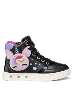 Sneakersy Geox J Skylin J568WD 0NFKN C9240 D Czarny ze sklepu eobuwie.pl w kategorii Buty sportowe dziecięce - zdjęcie 185796287