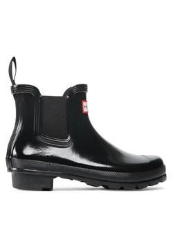 Kalosze Hunter Original Chelsea Gloss WFS2078RGL Czarny ze sklepu eobuwie.pl w kategorii Kalosze damskie - zdjęcie 185796416
