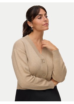 Vero Moda Kardigan Gold Art 10332210 Beżowy Regular Fit ze sklepu MODIVO w kategorii Swetry damskie - zdjęcie 185797157