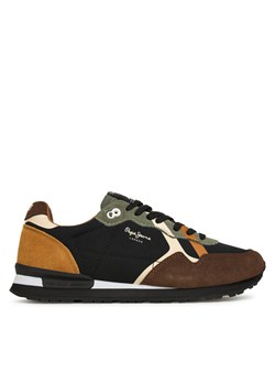 Pepe Jeans Sneakersy Brit Prints M PMS400002 Brązowy ze sklepu MODIVO w kategorii Buty sportowe męskie - zdjęcie 185797169