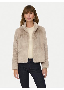 ONLY Futro Newvida 15295423 Beżowy Regular Fit ze sklepu MODIVO w kategorii Futra damskie - zdjęcie 185797195