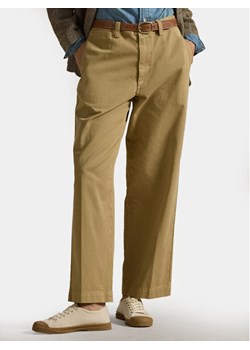 Polo Ralph Lauren Spodnie materiałowe 211967729002 Beżowy Straight Fit ze sklepu MODIVO w kategorii Spodnie damskie - zdjęcie 185797255