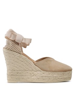 Manebi Espadryle Heart-Shaped Wedge Espadrilles M 1.1 WH Beżowy ze sklepu MODIVO w kategorii Espadryle damskie - zdjęcie 185797306