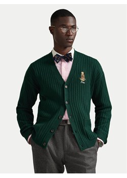 Polo Ralph Lauren Kardigan 710979094002 Zielony Relaxed Fit ze sklepu MODIVO w kategorii Swetry męskie - zdjęcie 185797325