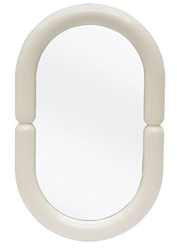 Białe lustro wiszące w stylu retro  B0-S29 ze sklepu Edinos.pl w kategorii Lustra - zdjęcie 185798816
