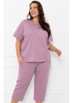 Bawełniana piżama damska wrzosowa Ksara, Kolor wrzosowy, Rozmiar S, Italian Fashion - id: 215193 - marki Italian Fashion - 185799147 Bawełniana piżama damska wrzosowa Ksara, Kolor wrzosowy, Rozmiar S, Italian Fashion ze sklepu Intymna w kategorii Piżamy damskie - zdjęcie 185799147