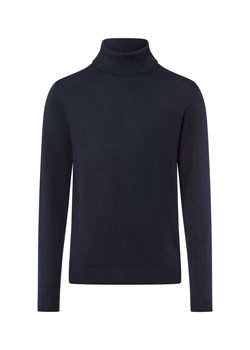 Finshley & Harding Sweter męski Mężczyźni Bawełna granatowy jednolity ze sklepu vangraaf w kategorii Swetry męskie - zdjęcie 185801228