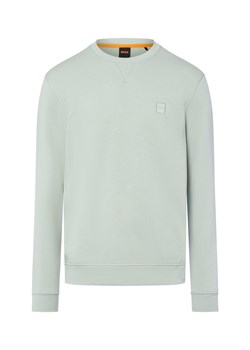 BOSS Orange Bluza męska - Westart Mężczyźni Bawełna seledynowy jednolity ze sklepu vangraaf w kategorii Bluzy męskie - zdjęcie 185801237