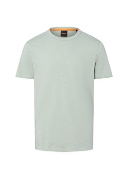 BOSS Orange Koszulka męska - Tegood Mężczyźni Bawełna miętowy jednolity ze sklepu vangraaf w kategorii T-shirty męskie - zdjęcie 185801239