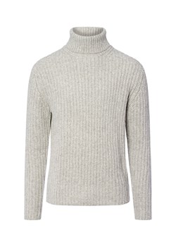 Finshley & Harding London Męski sweter z dzianiny - New Duff Mężczyźni dzianina grubo tkana jasny szary marmurkowy ze sklepu vangraaf w kategorii Swetry męskie - zdjęcie 185801248