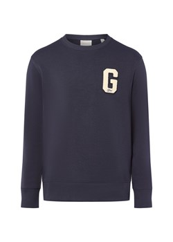 Gant Bluza męska - G Badge Mężczyźni Bawełna granatowy jednolity ze sklepu vangraaf w kategorii Bluzy męskie - zdjęcie 185801256