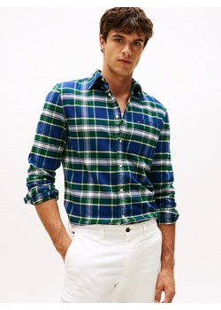 Tommy Hilfiger Męska koszula flanelowa Mężczyźni Regular Fit Bawełna jodłowy w kratkę ze sklepu vangraaf w kategorii Koszule męskie - zdjęcie 185801288