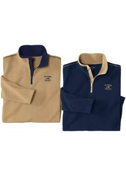 Zestaw 2 swetrów z mikropolaru Outdoor ze sklepu Atlas For Men w kategorii Swetry męskie - zdjęcie 185801916