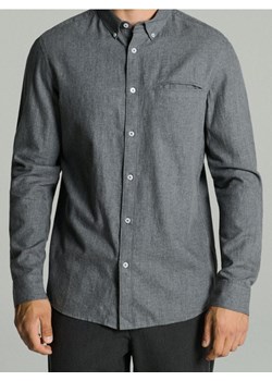 Sinsay - Bawełniana koszula slim fit - szary - id: 101EV-90M - marki Sinsay - 185803998 Sinsay - Bawełniana koszula slim fit - szary ze sklepu Sinsay w kategorii Koszule męskie - zdjęcie 185803998