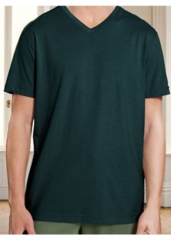 Sinsay - Koszulka z dekoltem w serek - zielony ze sklepu Sinsay w kategorii T-shirty męskie - zdjęcie 185804136