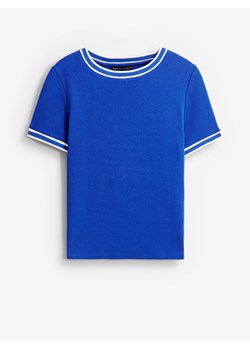 Mohito - T-shirt z bawełną - indygo ze sklepu Mohito w kategorii Bluzki damskie - zdjęcie 185804969