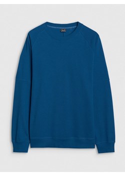 Męska bluza dresowa nierozpinana bez kaptura 4F 4FRSS25TSWSM2179 - niebieska ze sklepu Sportstylestory.com w kategorii Bluzy męskie - zdjęcie 185805578