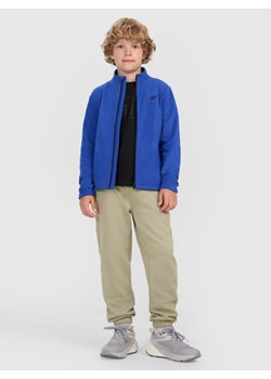 Chłopięcy polar ze stójką 4F 4FJWAW25TFLEM413 - niebieski ze sklepu Sportstylestory.com w kategorii Bluzy chłopięce - zdjęcie 185806009