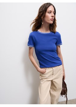 Mohito - T-shirt z bawełną - indygo ze sklepu Mohito w kategorii Bluzki damskie - zdjęcie 185808829