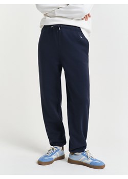 Gant Damskie spodnie do biegania Kobiety Bawełna granatowy jednolity ze sklepu vangraaf w kategorii Spodnie damskie - zdjęcie 185809155