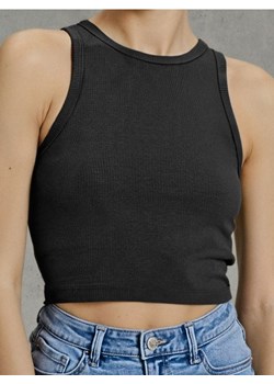 Sinsay - Crop top bez rękawów - czarny - id: 636EU-99X - marki Sinsay - 185811765 Sinsay - Crop top bez rękawów - czarny ze sklepu Sinsay w kategorii Bluzki damskie - zdjęcie 185811765