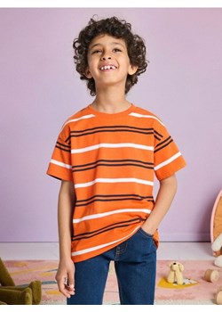 Sinsay - Luźna koszulka w paski - pomarańczowy ze sklepu Sinsay w kategorii T-shirty chłopięce - zdjęcie 185811855