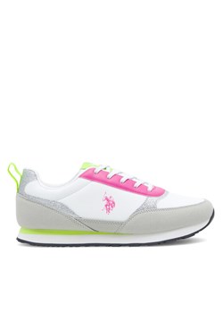 U.S. Polo Assn. Sneakersy NOBIK013 Białe złoto ze sklepu MODIVO w kategorii Buty sportowe dziecięce - zdjęcie 185813465